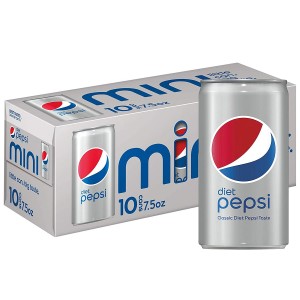 Pepsi Diet Cola Mini Cans - 10 Pack