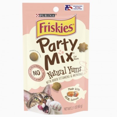 Purina Friskies Party Mix Natural Yums With Real Salmon Cat Treats
