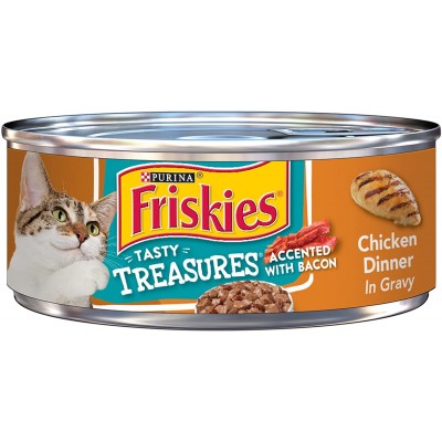Purina Friskies Tasty Treasures Wet Cat Food With Chicken & Cheese in Gravy