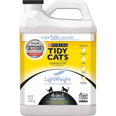 Purina Tidy Cats LightWeight Cat Litter Clumping Litter 4-in-1 Strength for Multiple Cats